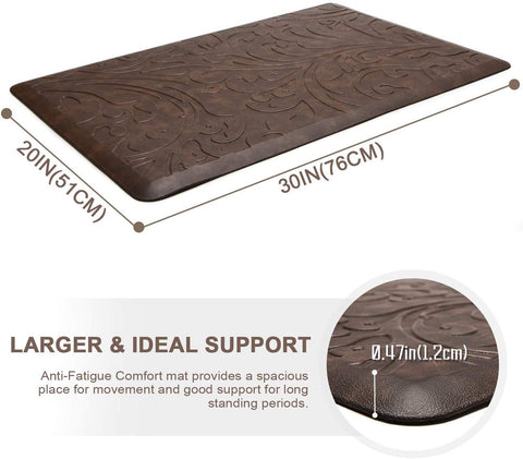KMAT anti-fatigue mat waterproof for easy cleaning in busy kitchens.