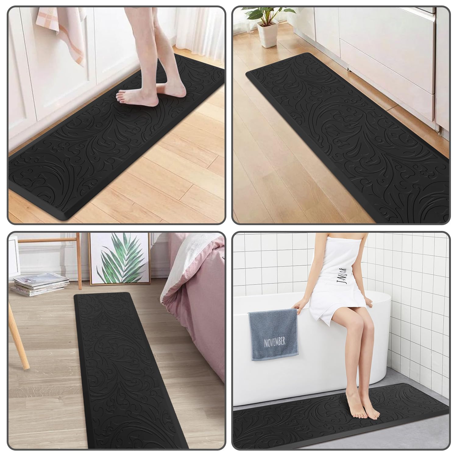 KMAT ergonomic thick foam provides cushioned support for long tasks.