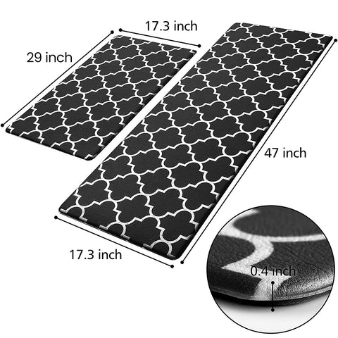 KMAT kitchen mat small rectangle in 2-piece set offers space by the sink