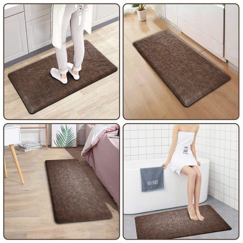 KMAT Kitchen Mat brown-neutral color complements any décor.