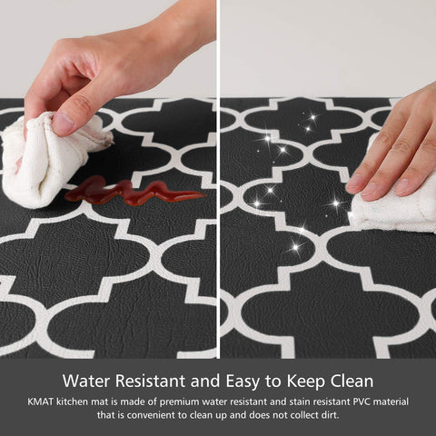 KMAT kitchen mat non-slip backing keeps steady on wooden and tile floors