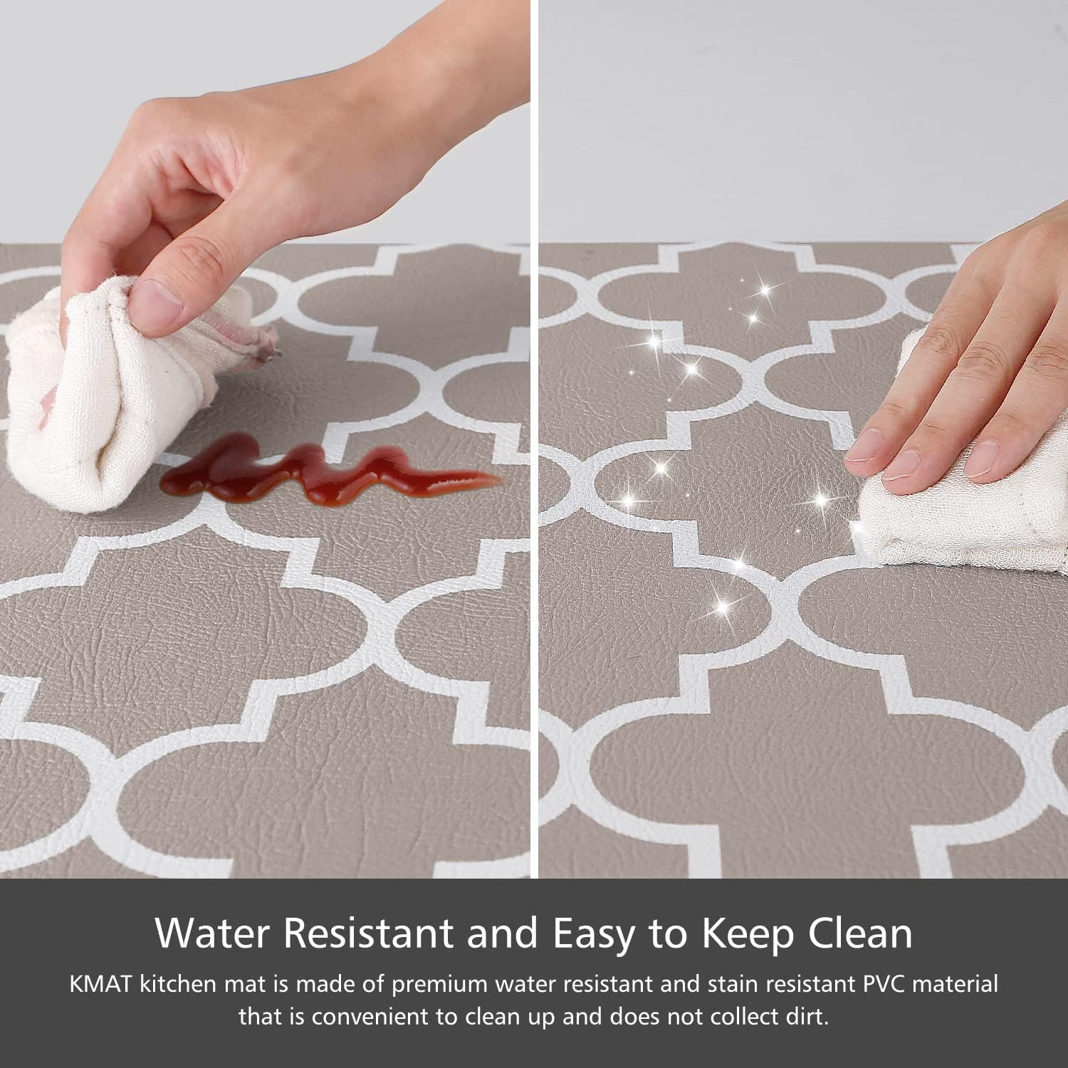 KMAT non-slip bottom on tile or wood floors for stable support