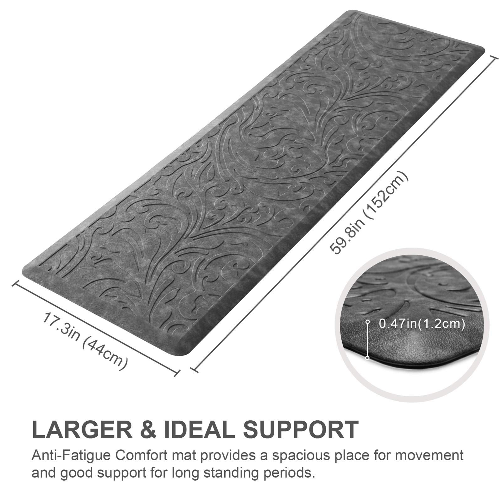 KMAT waterproof kitchen mat resists spills while staying slip-free.