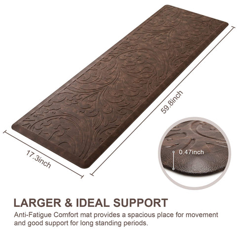 KMAT Kitchen Mat waterproof surface close-up showing easy wipe-clean texture.
