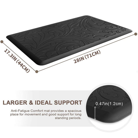 KMAT kitchen mat waterproof top surface with textured pattern for easy cleanup
