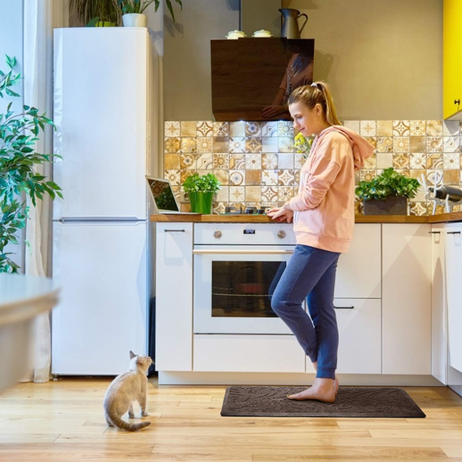 KMAT multi-use floor mat fits kitchen, laundry, and office spaces.