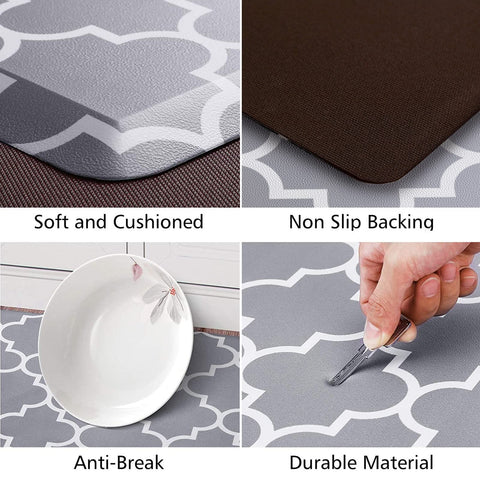 KMAT non-slip top and durable base prevent slips on tile.