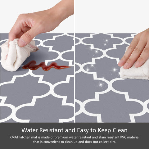 KMAT waterproof surface guards flooring while standing for chores.