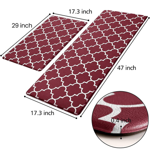 KMAT kitchen mat non-slip waterproof rectangle set for easy cleaning and durable use.