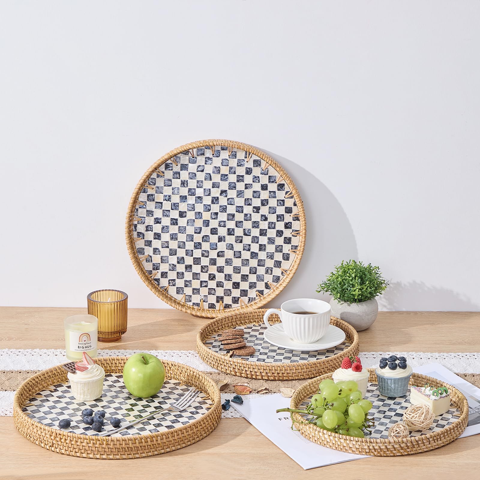 Kmelep wall-hanging tray doubles as decorative storage in living spaces.