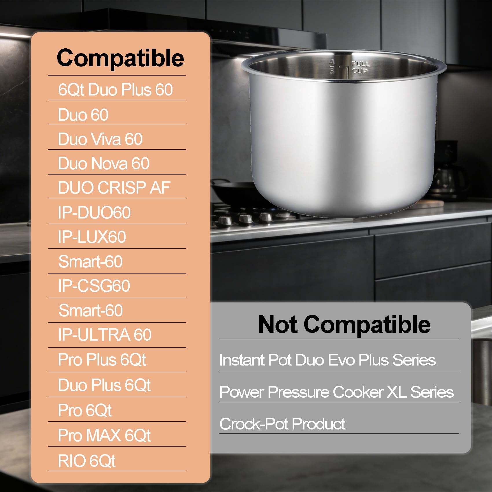 KMHGD 6 Qt inner pot three-layer bottom ensures even heat distribution.