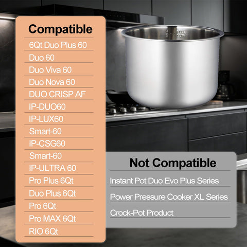 KMHGD 6 Qt inner pot three-layer bottom ensures even heat distribution.
