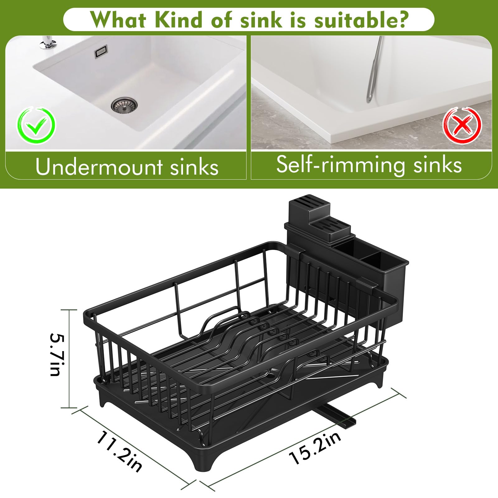 Kmiectse rapid-drain system directs water into the sink efficiently.