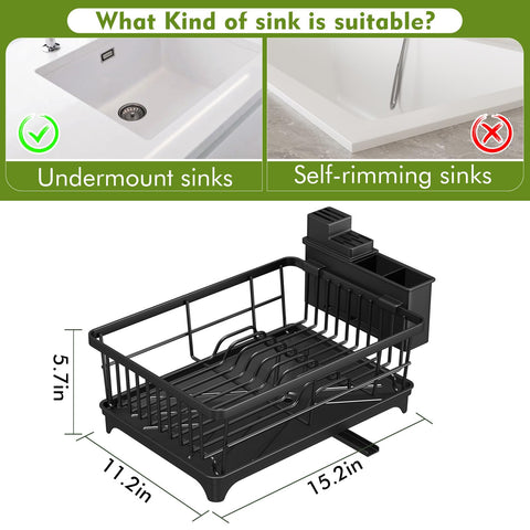 Kmiectse rapid-drain system directs water into the sink efficiently.