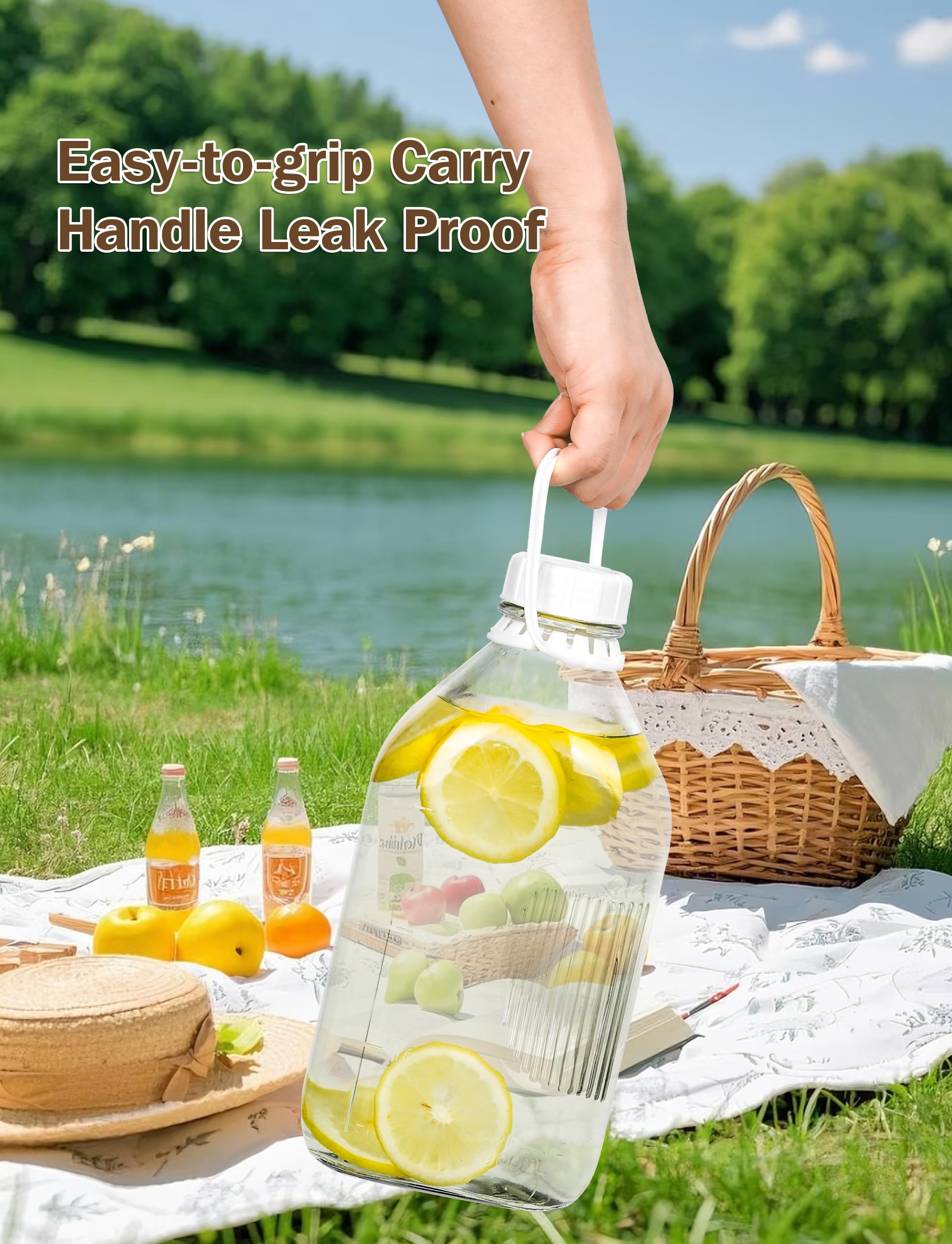 KMIGRUAN two-pack offers eco-friendly, reusable storage for dairy, juice, and milks.