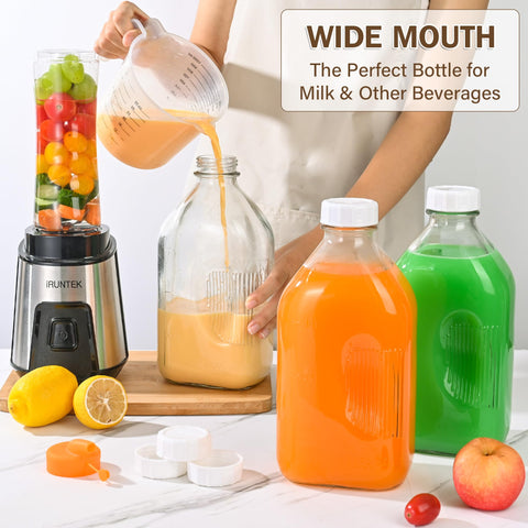 KMIGRUAN airtight screw-on lids help keep contents fresh and leak-free on the go.