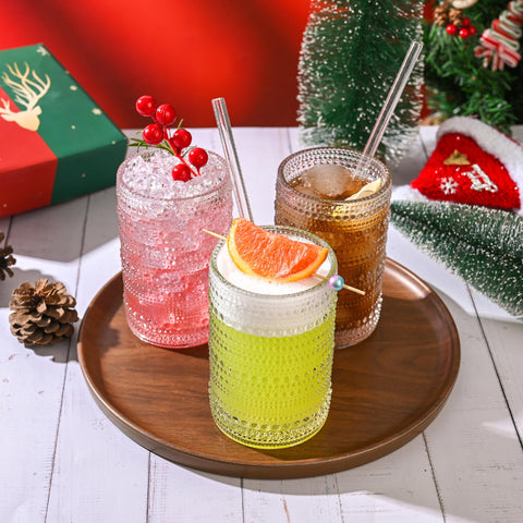KMIGRUAN embossed water cups add elegant tableware for entertaining