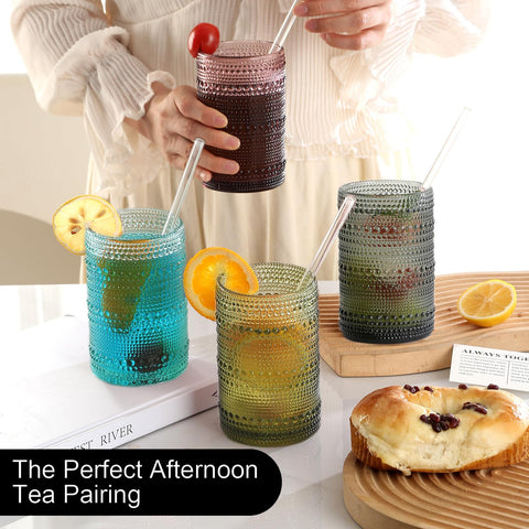 KMIGRUAN clear hobnail glass, crisp sparkle for everyday drinks.