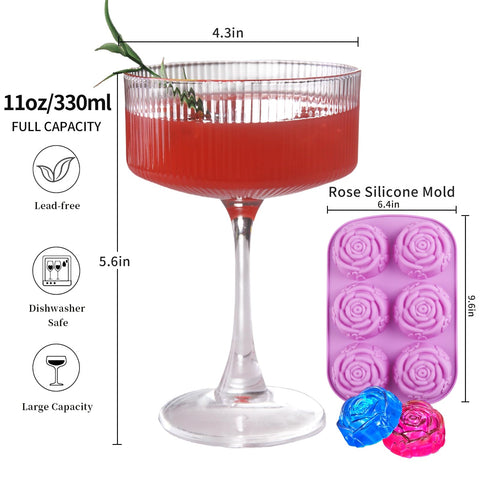 KMIGRUAN wide-mouth base supports champagne towers and stable service.