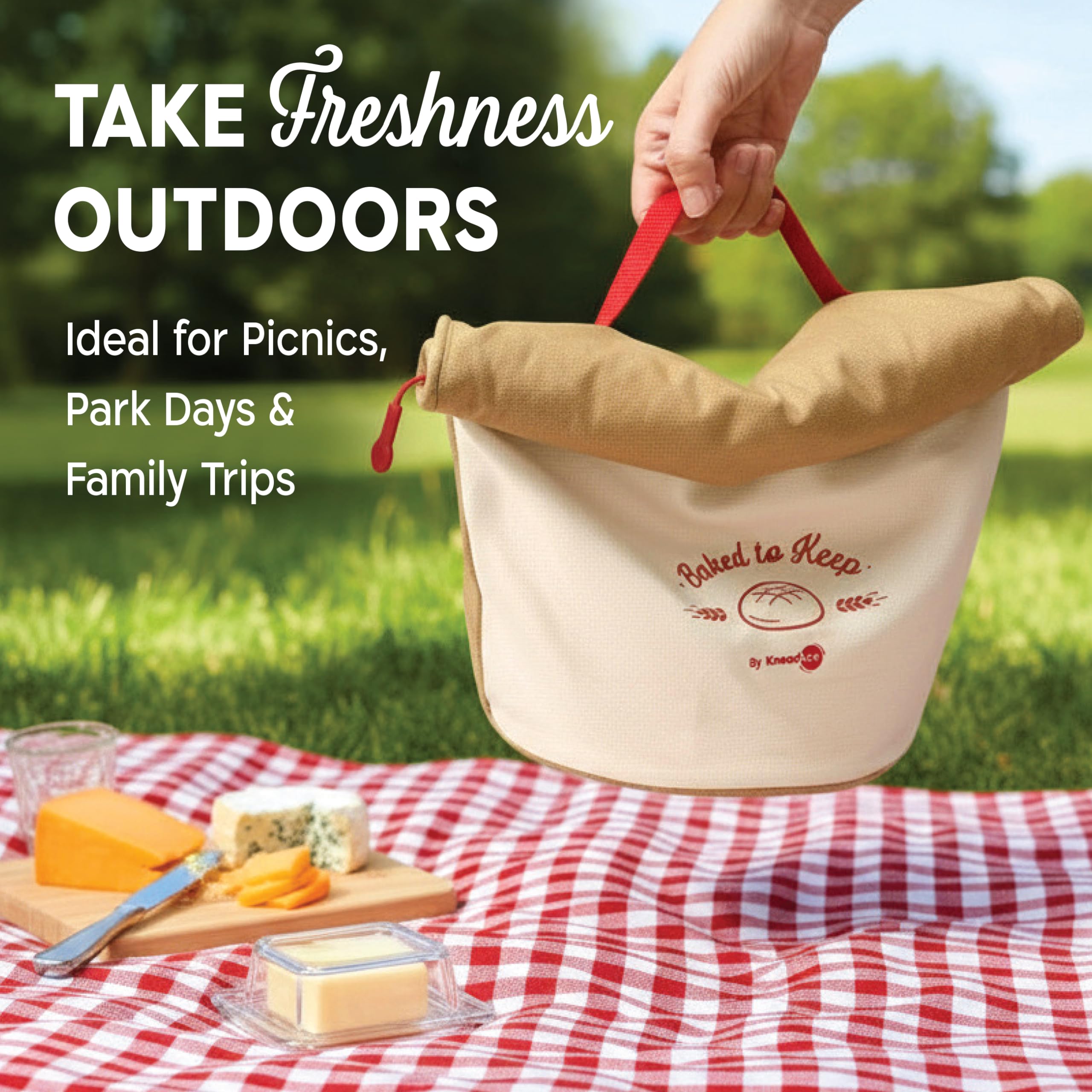 KNEADACE bread bag is freezer-safe for longer storage of loaves