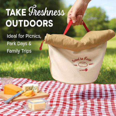 KNEADACE bread bag is freezer-safe for longer storage of loaves