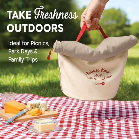KNEADACE bread bag ideal for sourdough storage and daily use