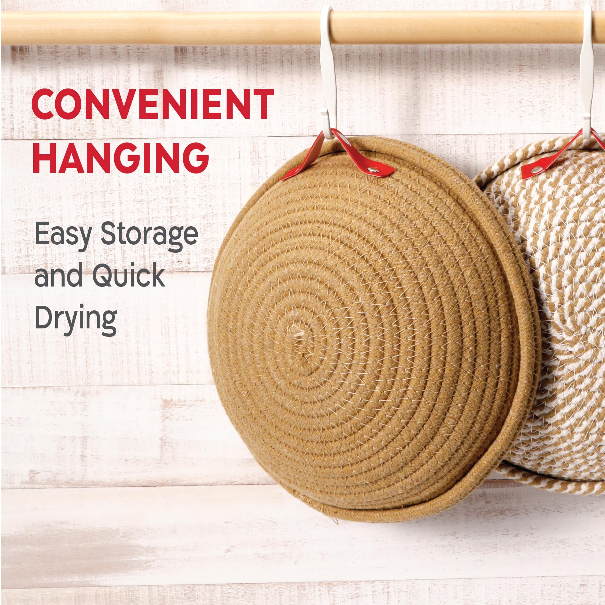 KNEADACE breathable round baskets promote even proofing and crust development