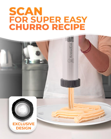 KneadEat piping bag churro-filler helps smooth dough piping and fillings