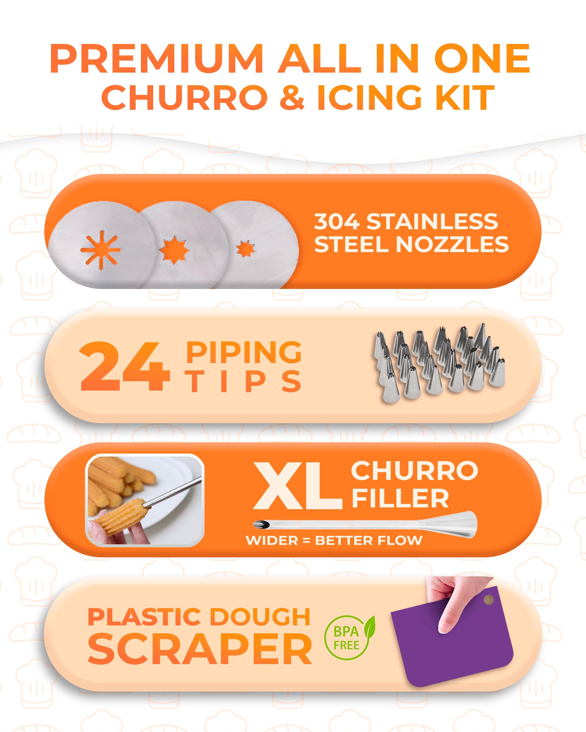 KneadEat QR recipe access guides churro making at home