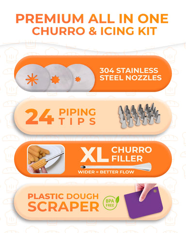 KneadEat QR recipe access guides churro making at home