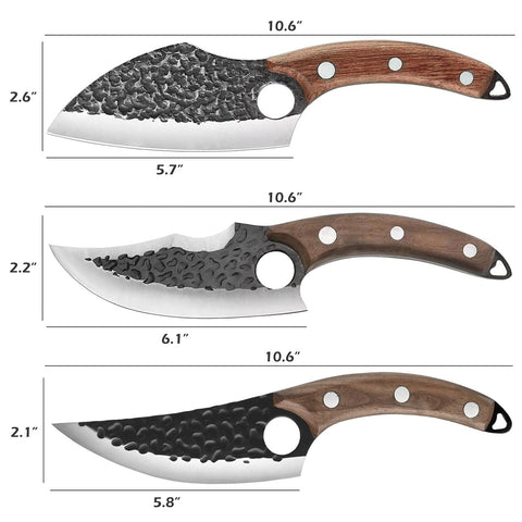 KNIFAST professional chef knives with full tang wooden handles for balanced control