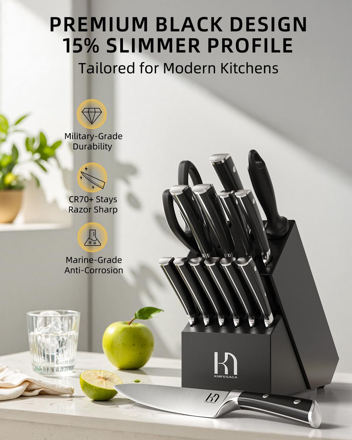 KnifeSaga 2026 8-inch chef knife for precise slicing in the kitchen