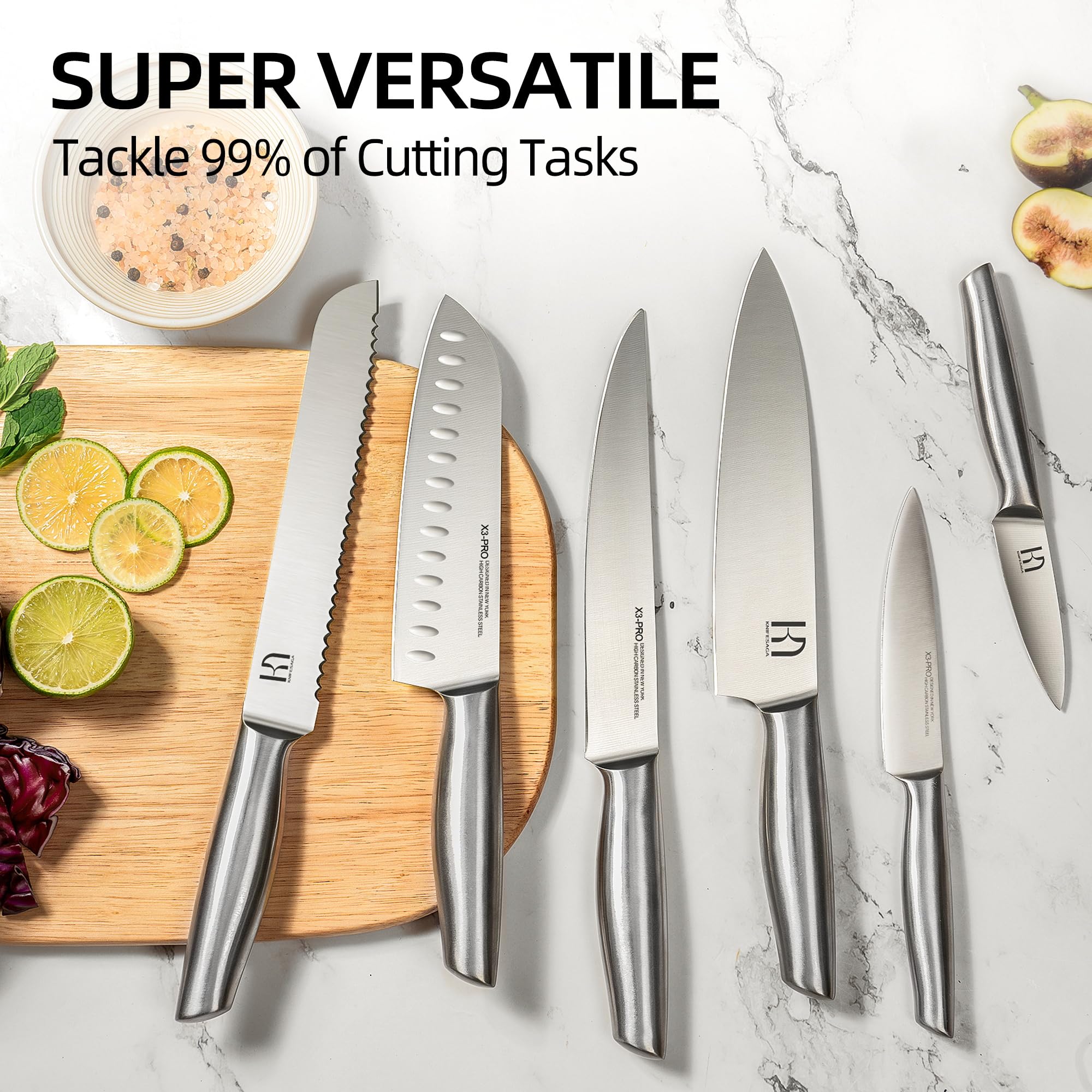 KnifeSaga 3.5-inch paring knife for precise peeling and trimming.