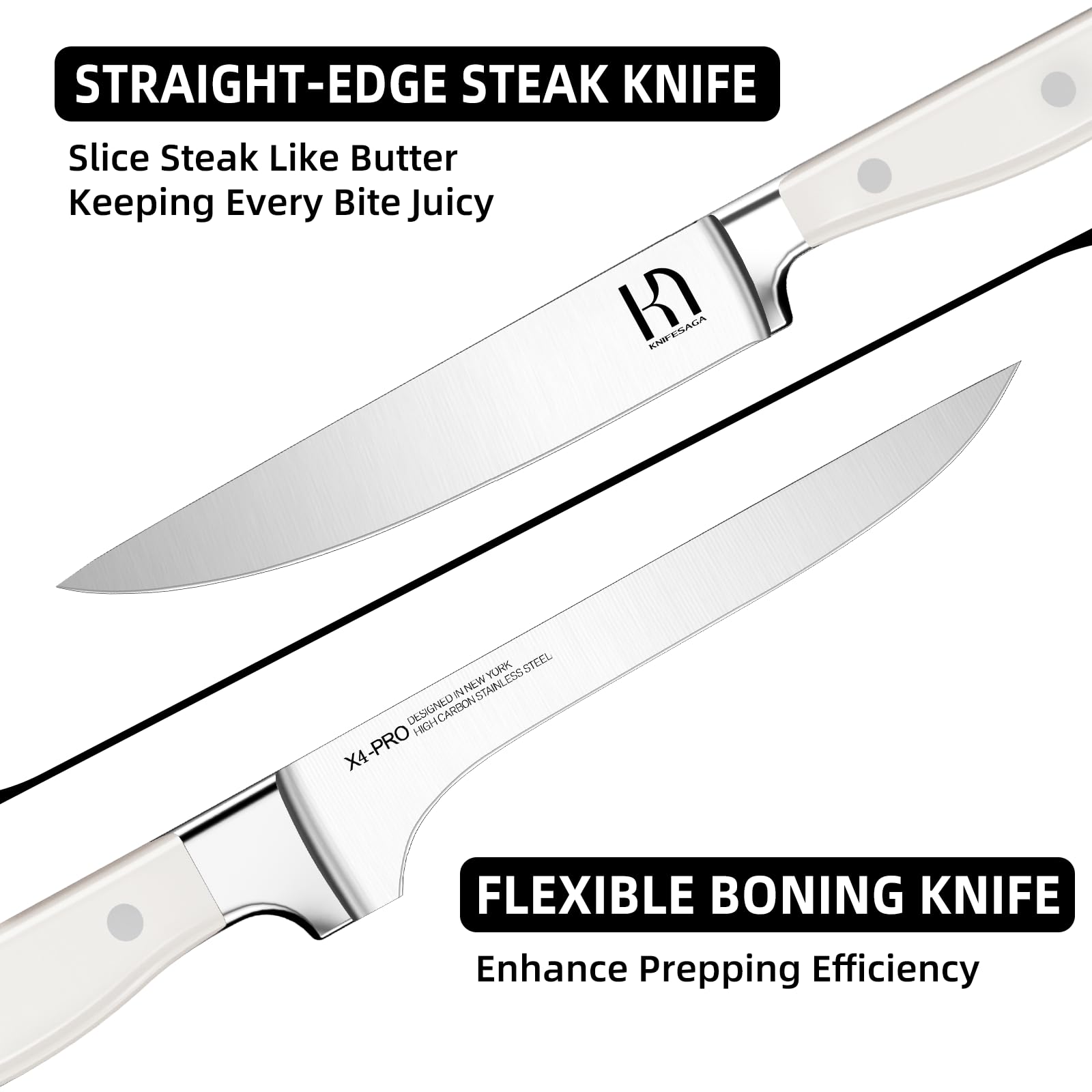 KnifeSaga 3.5-inch paring knife for precise trimming.