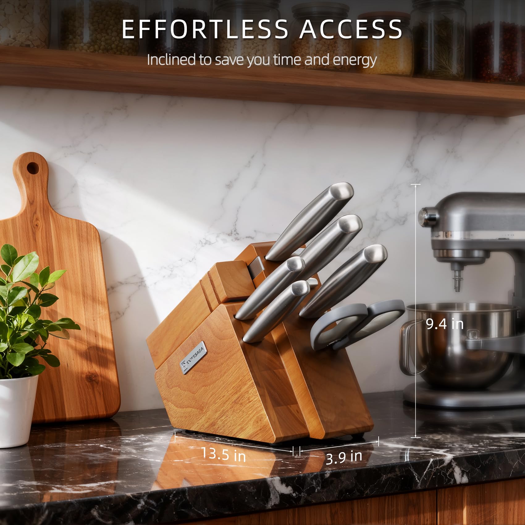 KnifeSaga detachable kitchen shears and sharpener for maintenance