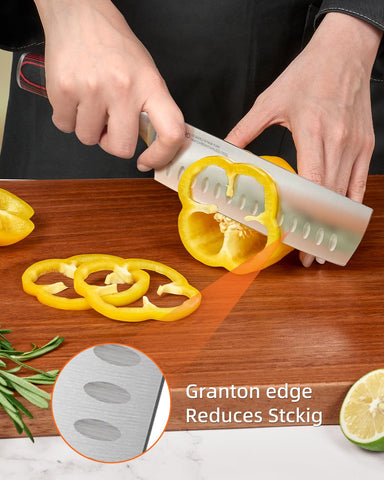KnifeSaga Nakiri ergonomic grip supports fatigue-free kitchen sessions