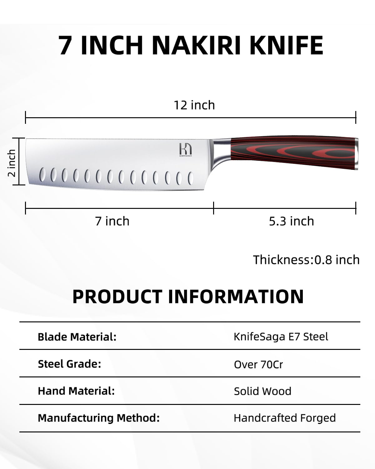 KnifeSaga Nakiri includes lifetime warranty for peace of mind