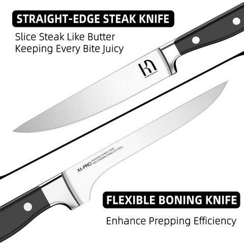 KnifeSaga 3.5-inch paring knife for precise peeling and trimming tasks.