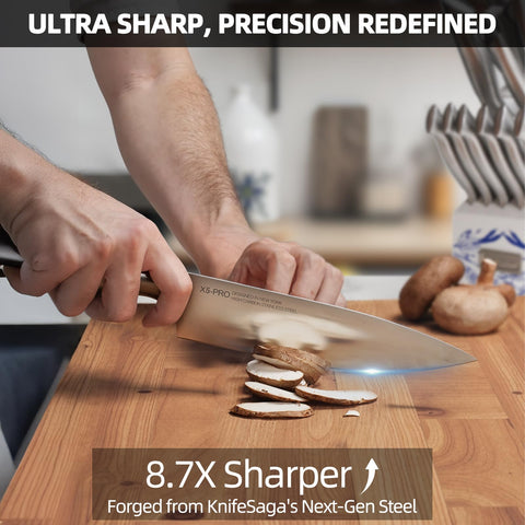 KnifeSaga Phantom Iris X5 8-inch bread knife for clean crust cuts