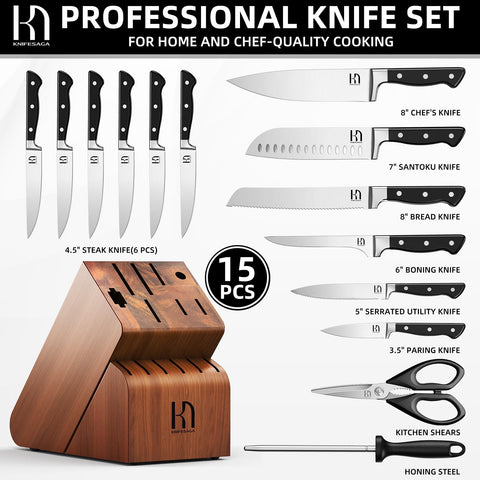 KnifeSaga utility knife on board for versatile prep tasks.