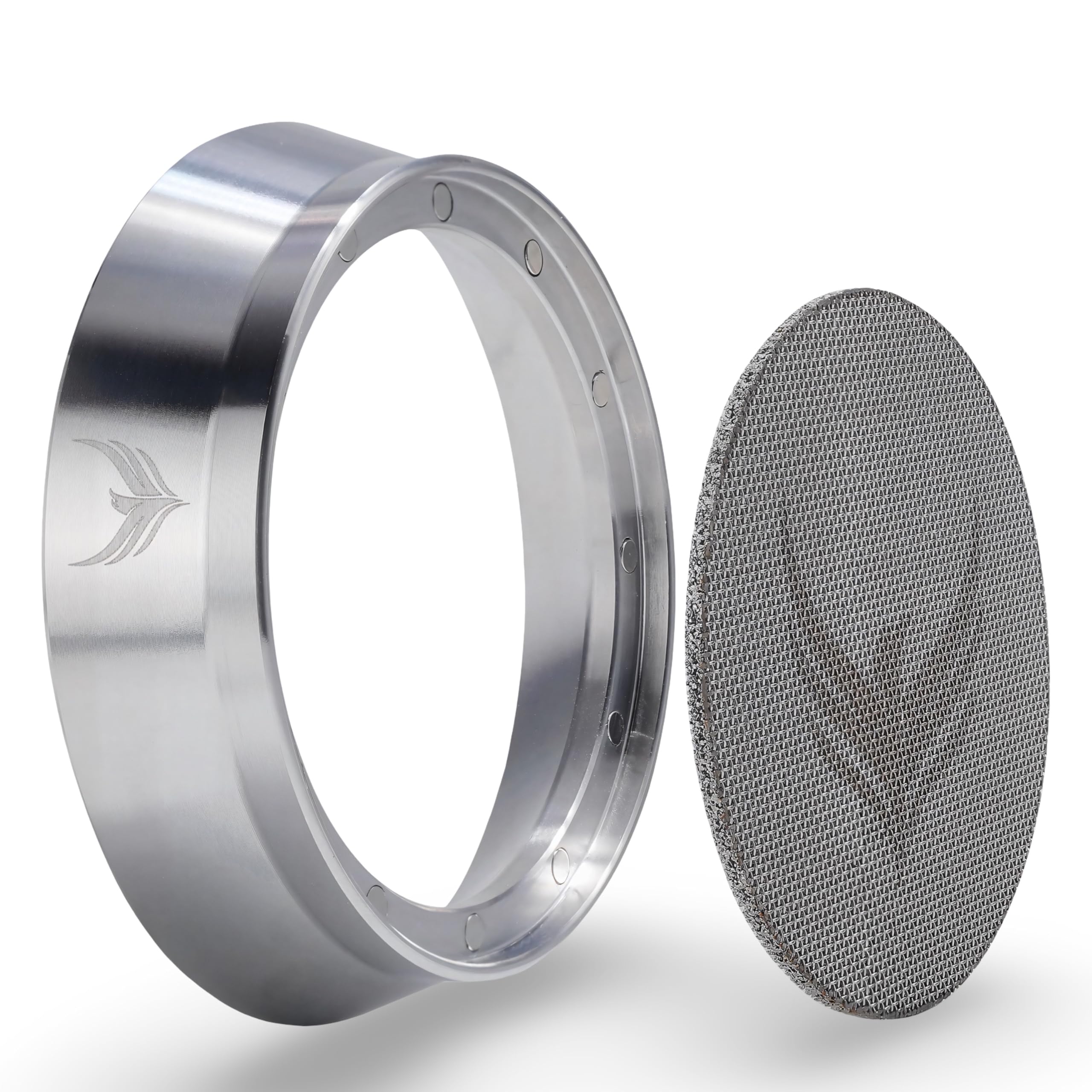 KNODOS 54mm dosing funnel for consistent espresso dosing and clean prep.
