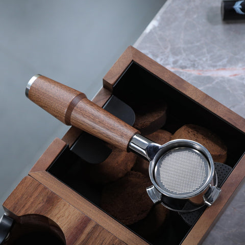 KNODOS 54mm portafilter compatible with IMS and VST baskets for flexible brewing