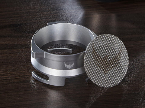 KNODOS 54mm puck screen for Breville portafilters promotes smooth water flow.