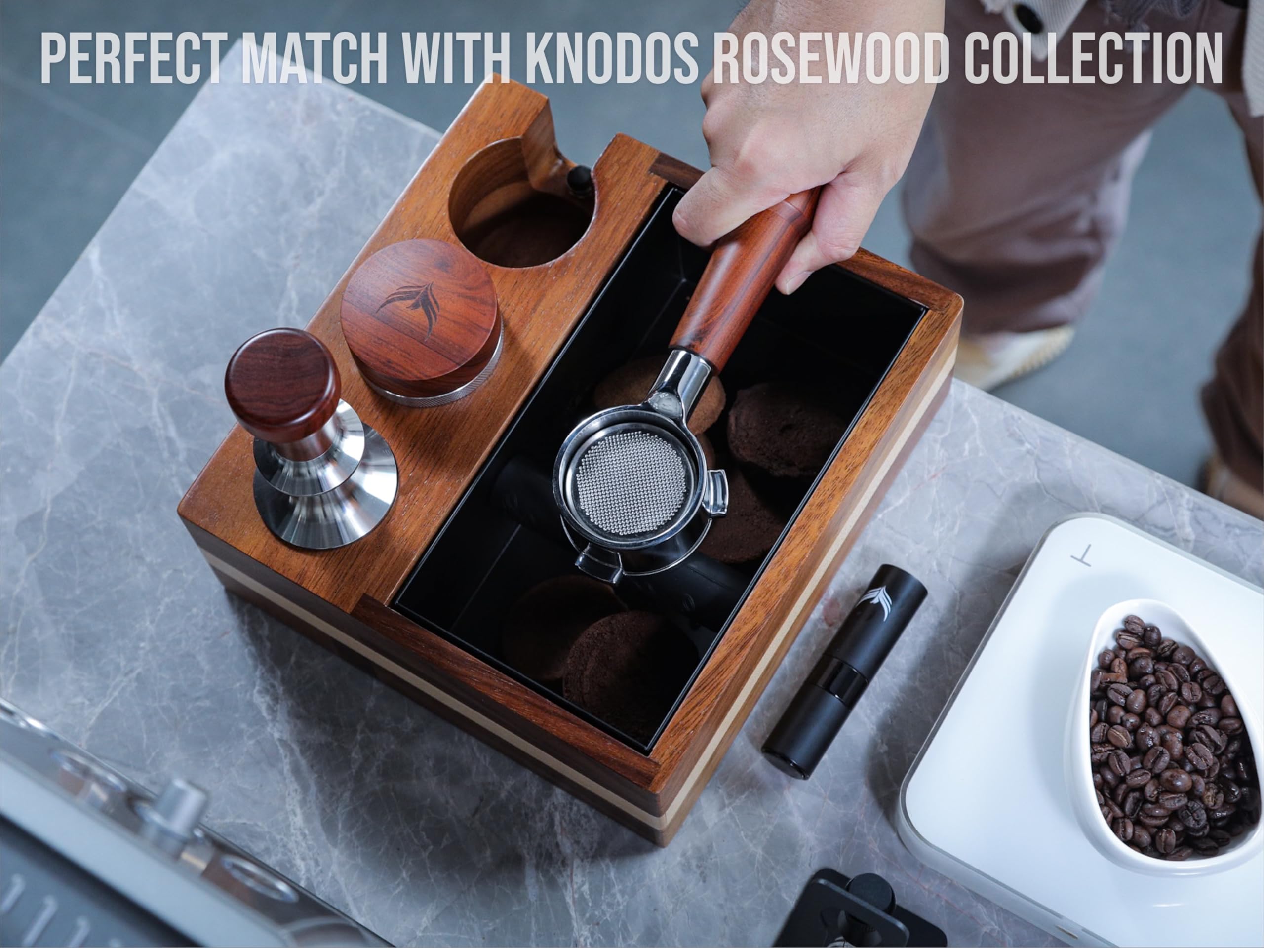 KNODOS gift box presentation for gifting and storage of espresso tools.