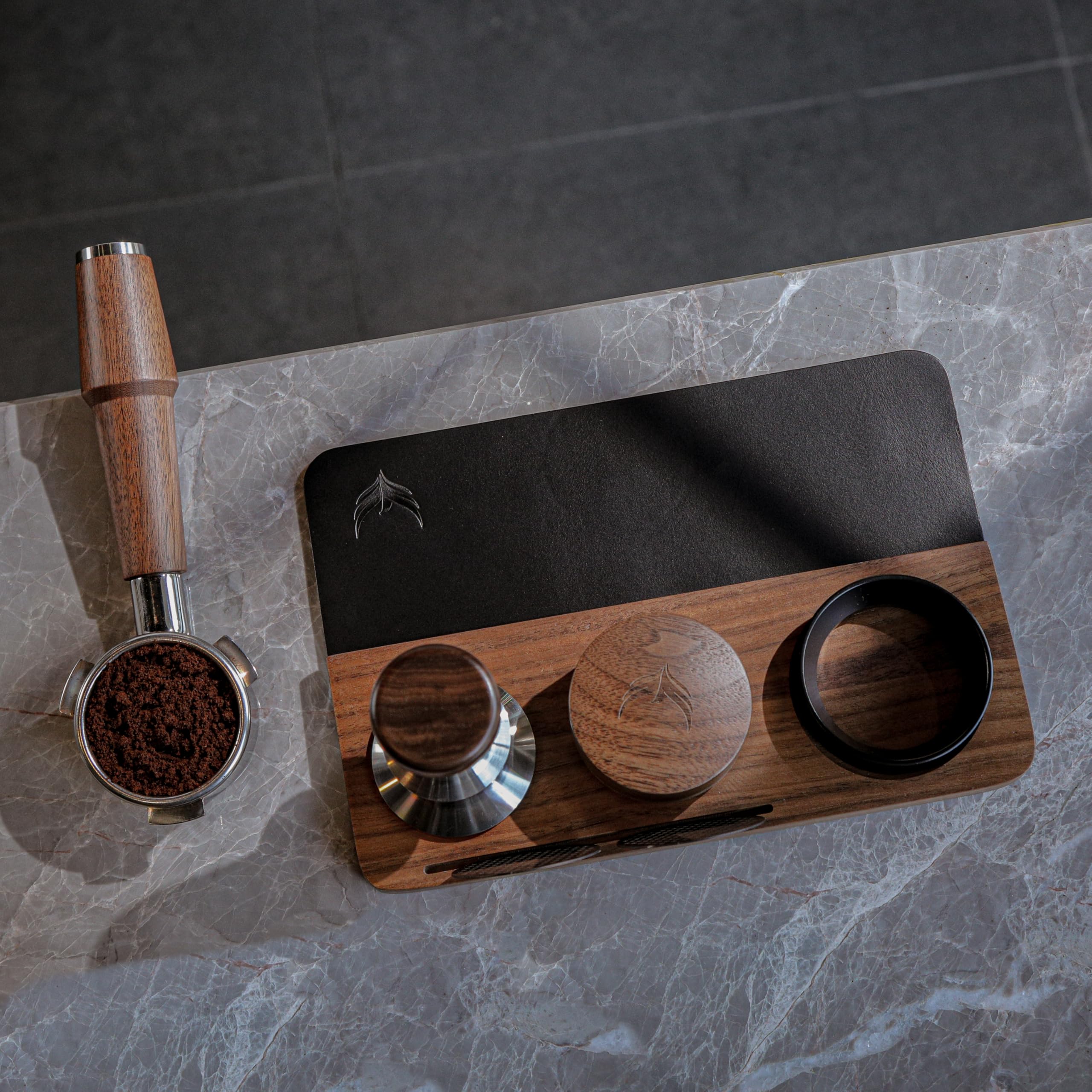 KNODOS multi-slot tamping station for Breville tools keeps tamper and distributor within easy reach.