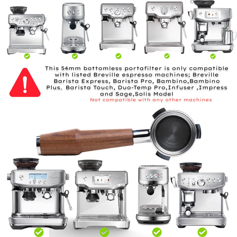 KNODOS portafilter size check for Breville Barista Express and similar machines