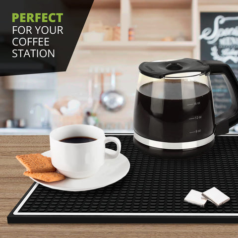 Knot and Style bar mat reduces countertop wear with protective rubber