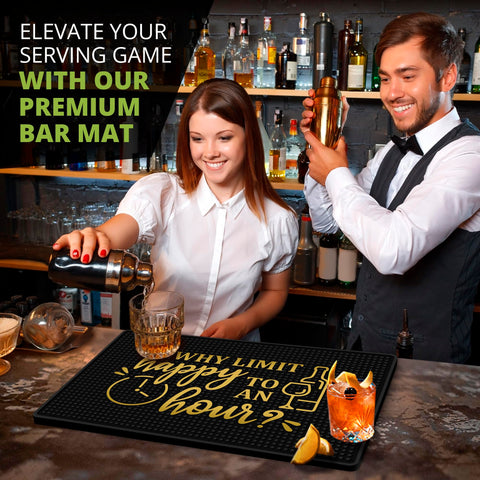 Knot and Style bar mat for home bar: non-slip stability during entertaining