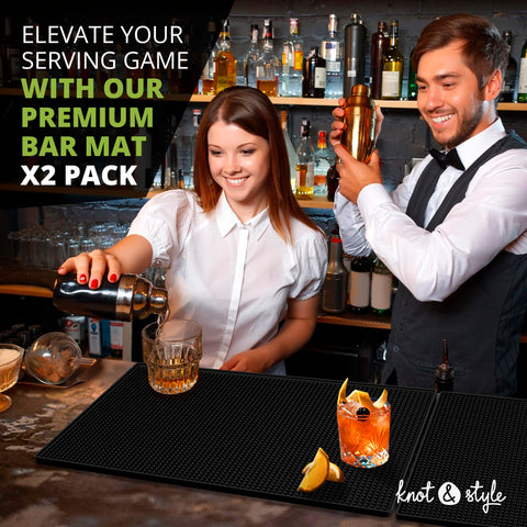 Knot and Style Bar Mat Set spill-control for tidy workstations.