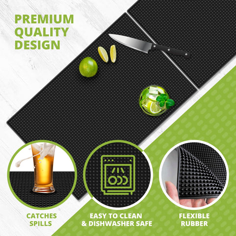 Knot and Style Bar Mat Set dishwasher-safe for easy cleaning after service.